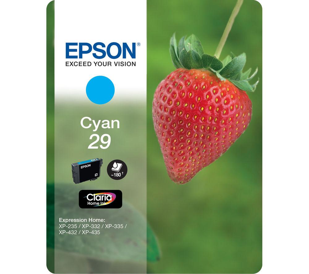 EPSON Strawberry 29 Cyan Ink Cartridge, Cyan