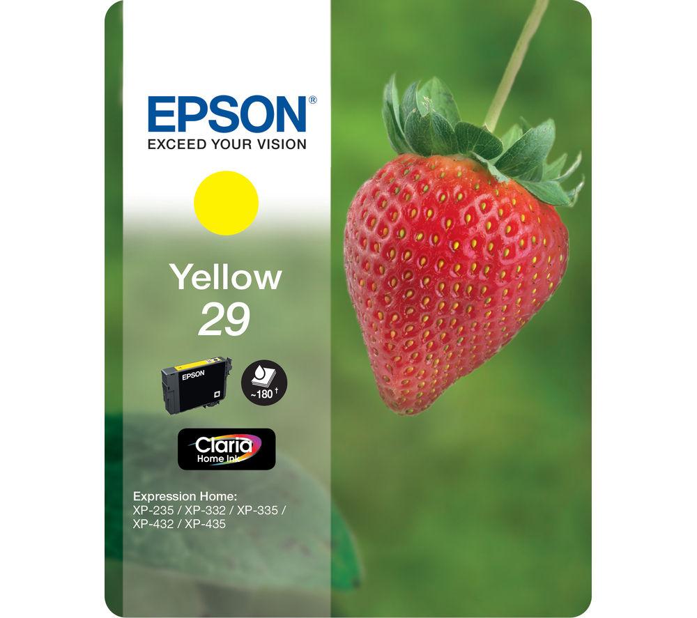 Epson 29 Yellow Strawberry Genuine, Claria Home Ink (Pack of 2)