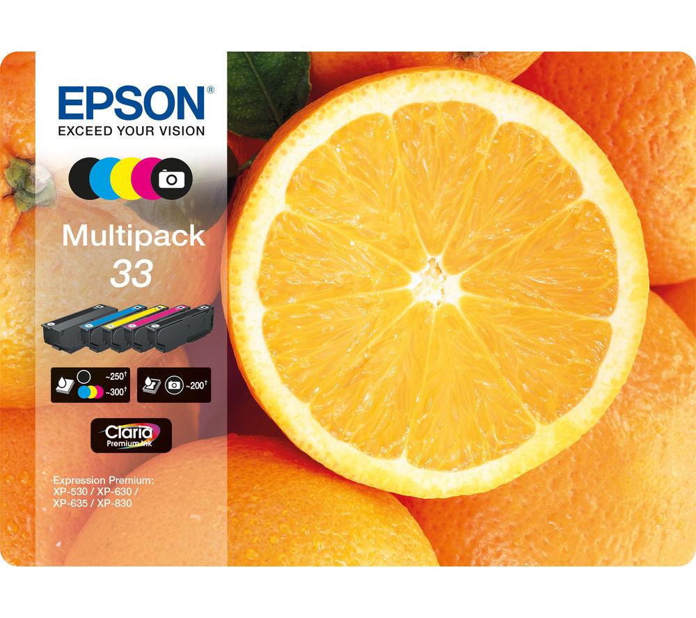 EPSON No. 33 Oranges 5-Colour Ink Cartridges - Multipack