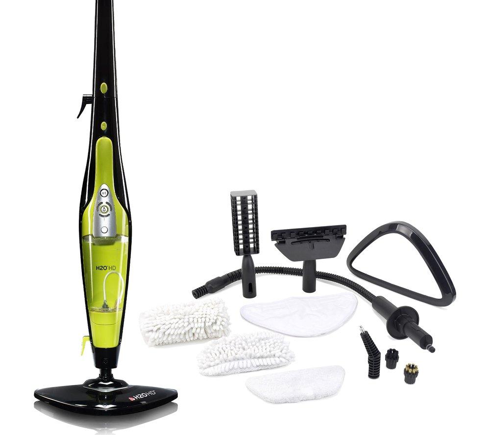 H20 HD 5-in-1 Steam Mop & Foldable Handheld Steam Cleaner - Green & Black