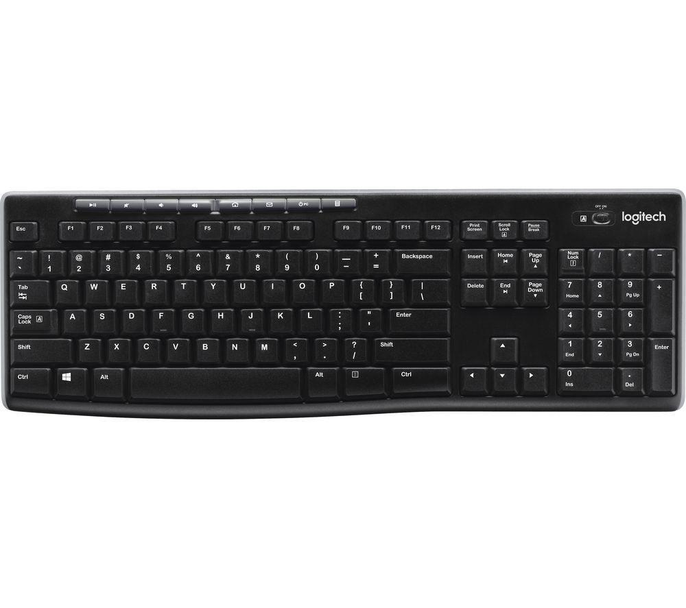 LOGITECH K270 Wireless Keyboard, Black