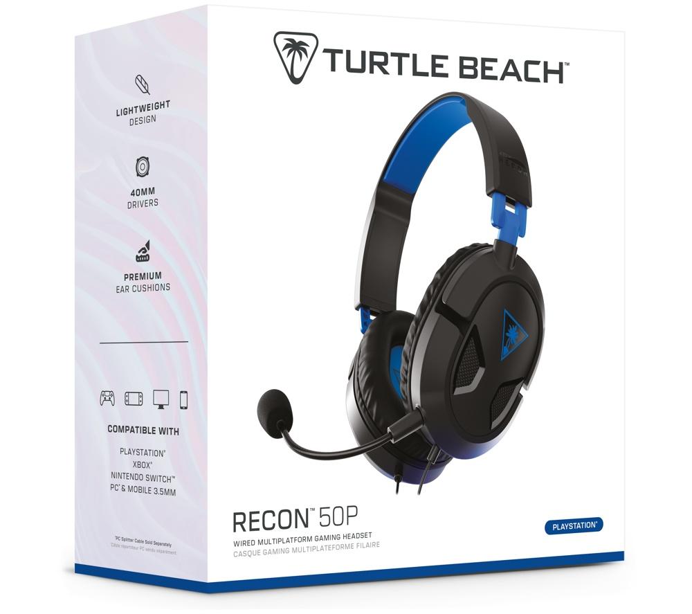 TURTLE BEACH Ear Force Recon 50P Gaming Headset - Black & Blue image number 2 of 16