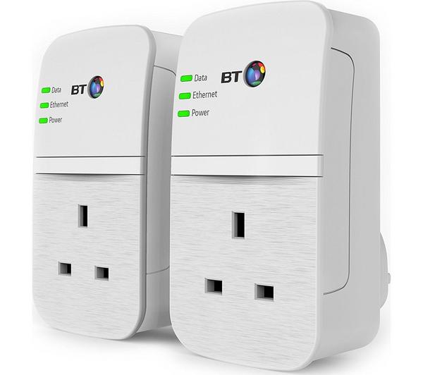 BT Broadband Extender Flex 600 Powerline Adapter Kit - Twin Pack image number 0