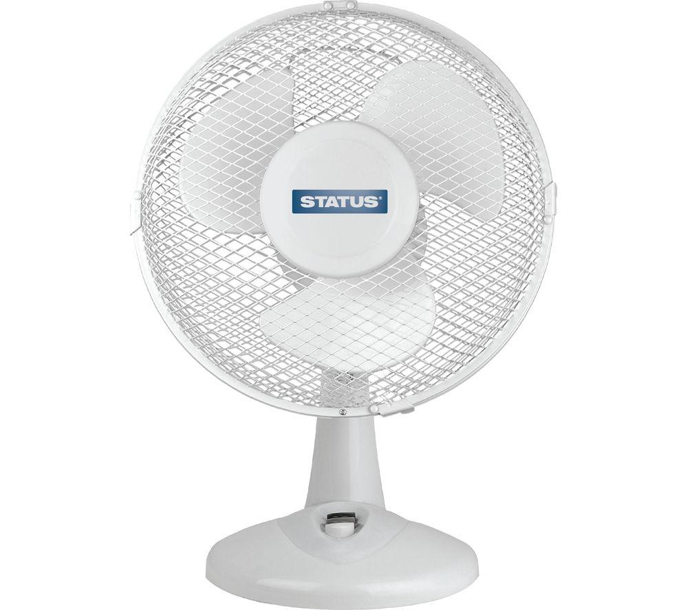 STATUS 9" Desk Fan - White, White