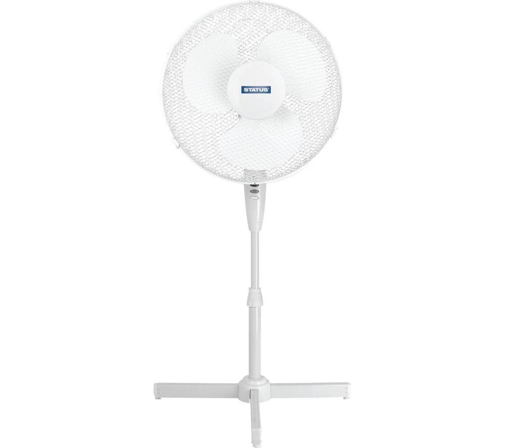 STATUS 16 Pedestal Fan - White, White