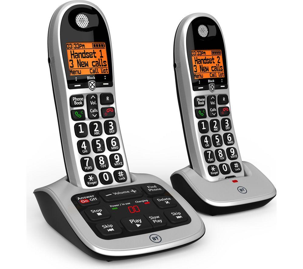 BT 4600 Cordless Phone with Answering Machine - Twin Handsets, Silver image number 3 of 4