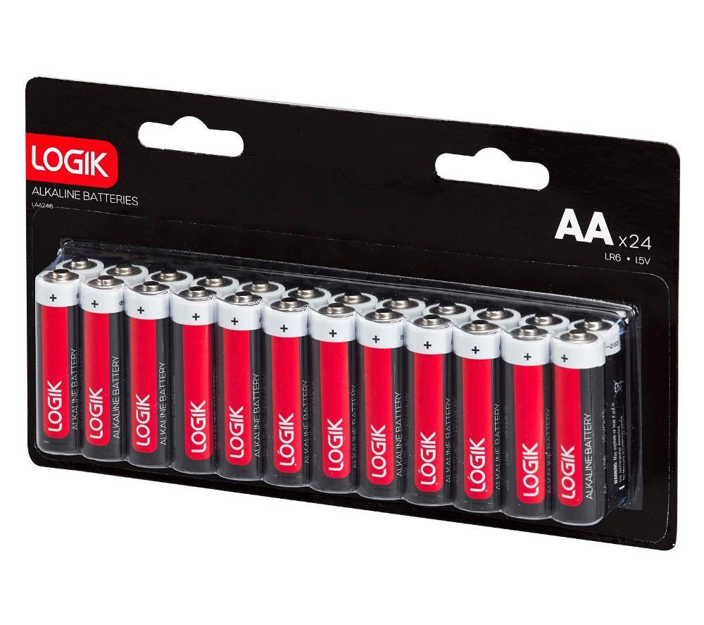 Image of LOGIK LAA2416 AA Alkaline Batteries - Pack of 24