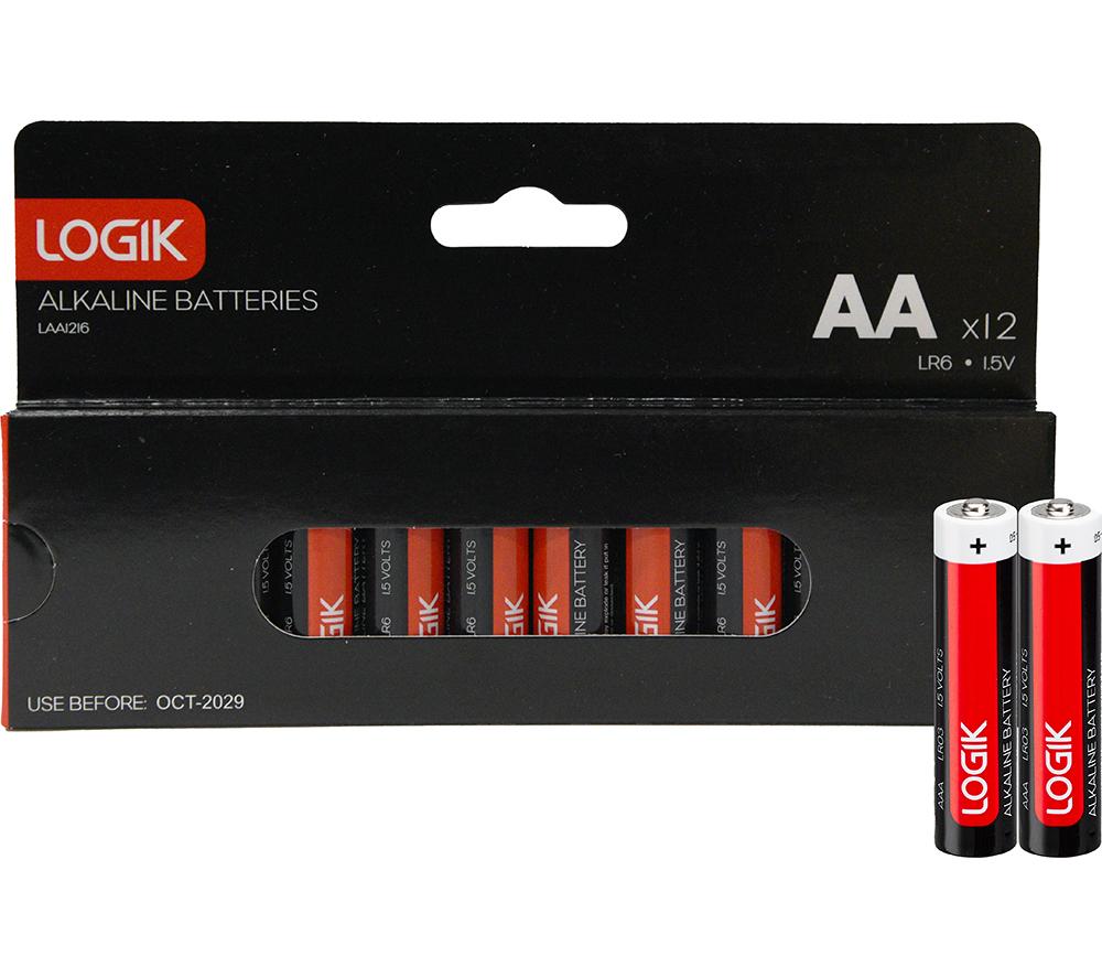 LOGIK LAA1216 AA Alkaline Batteries - Pack of 12