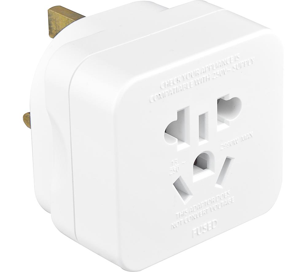 Image of MASTERPLUG TAVUK-MP Universal to UK Plug Adapter, White