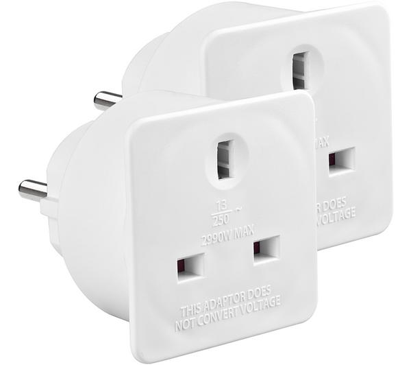 MASTERPLUG TAEUR/2-MP UK to EU Travel Adapter - Twin Pack image number 0