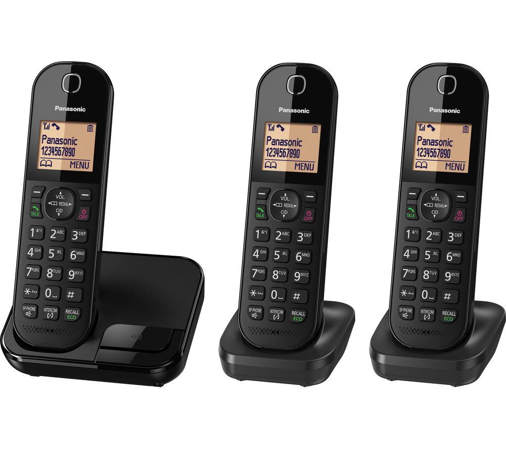 PANASONIC KX-TGC413EB Cordless Phone - Triple Handsets