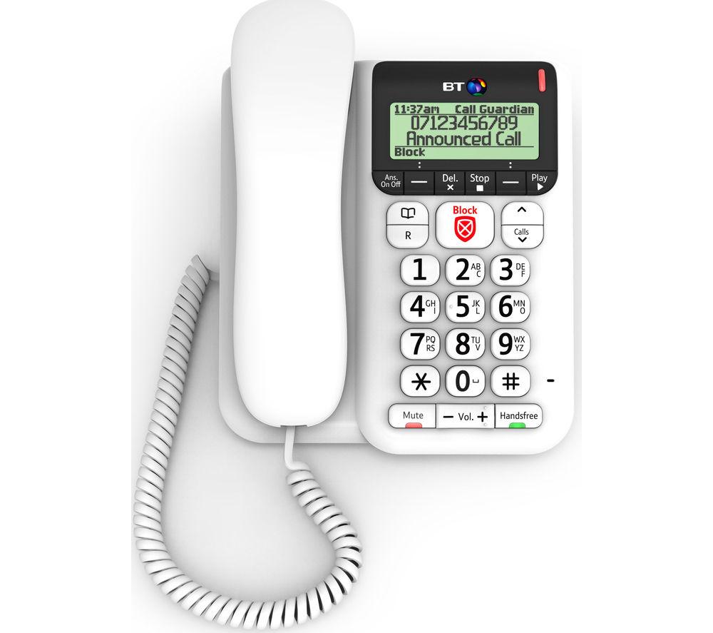 BT Decor 2600 Call Blocker Telefono con cable, blanco 7330