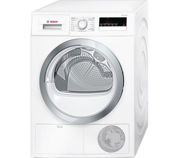 BOSCH Serie 4 WTN85280GB Condenser Tumble Dryer - White image number 0