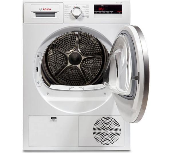 BOSCH Serie 4 WTN85280GB Condenser Tumble Dryer - White image number 1
