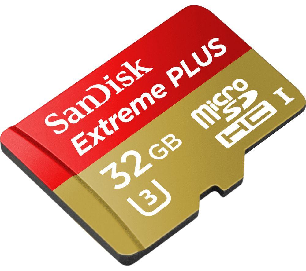 SANDISK Extreme Plus Class 10 microSDHC Memory Card - 32 GB image number 3 of 6