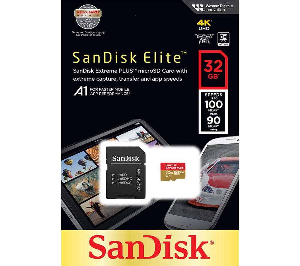 Buy SANDISK Extreme Plus Class 10 microSDHC Memory Card - 32 GB