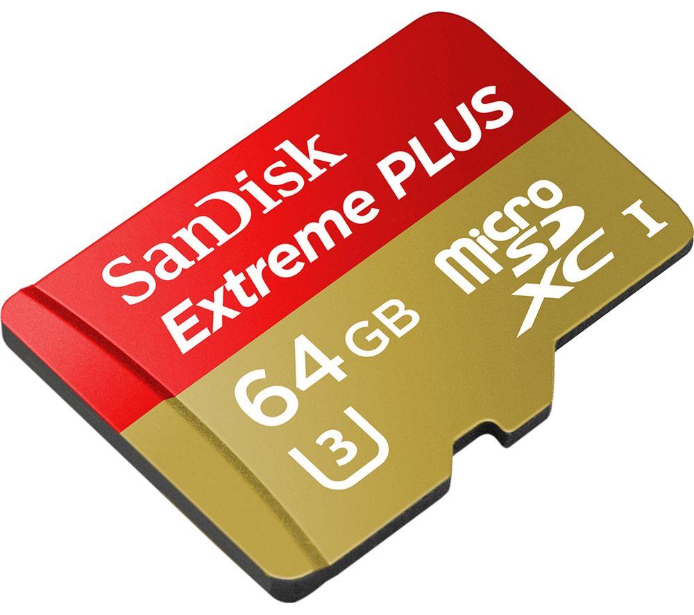 SANDISK Extreme Plus Class 10 microSDXC Memory Card - 64 GB image number 4 of 5