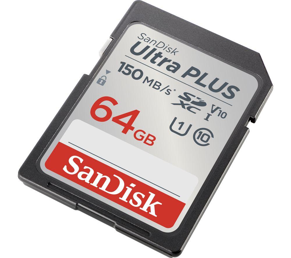 Buy SANDISK Ultra Plus Class 10 SDXC Memory Card 64 GB Currys