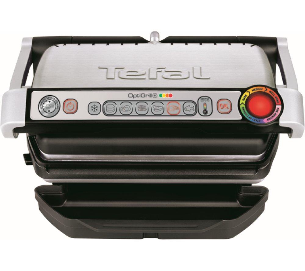 TEFAL OptiGrill GC713D40 Health Grill - Stainless Steel, Stainless Steel