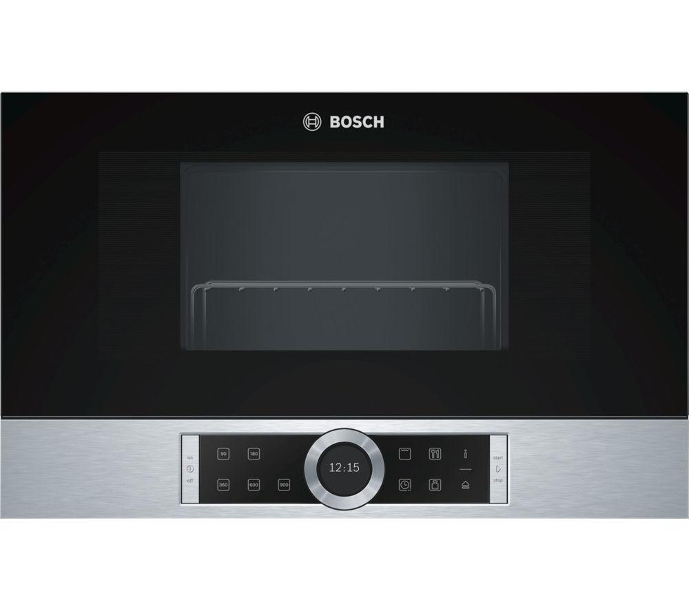 BOSCH Serie 8 BEL634GS1B Built-in Microwave with Grill - Stainless Steel, Stainless Steel