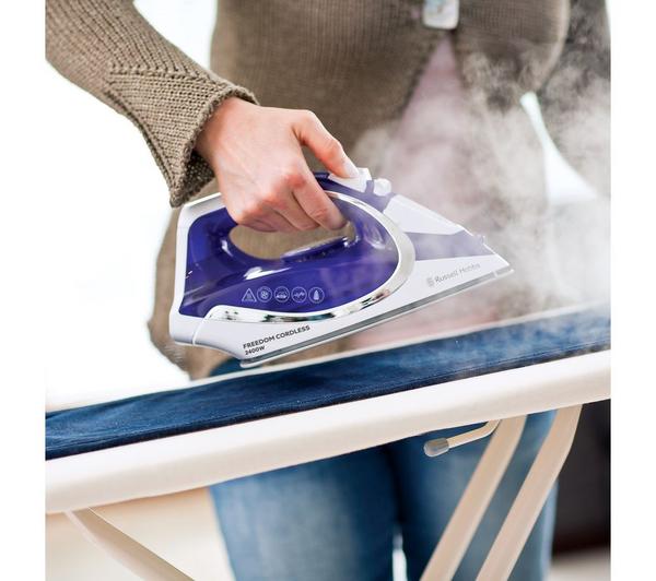 RUSSELL HOBBS Freedom 23300 Cordless Steam Iron - Purple & White image number 1