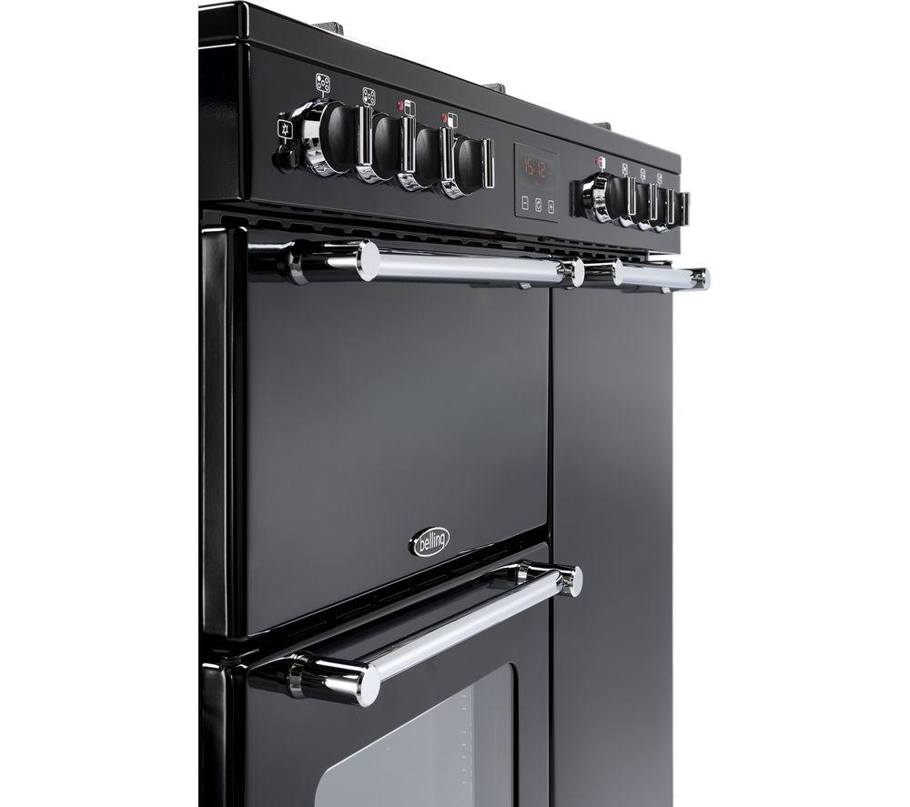 Buy BELLING Kensington 90DFT 90 cm Dual Fuel Range Cooker Black Currys