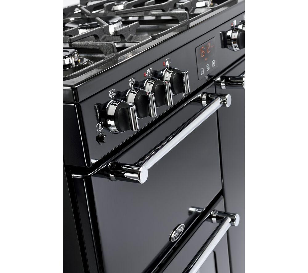 Buy BELLING Kensington 90DFT 90 cm Dual Fuel Range Cooker Black Currys