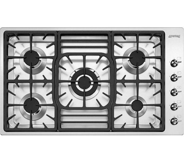 SMEG Classic PGF95-4 Gas Hob - Stainless Steel image number 2