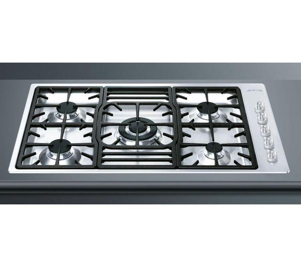 SMEG Classic PGF95-4 Gas Hob - Stainless Steel image number 3