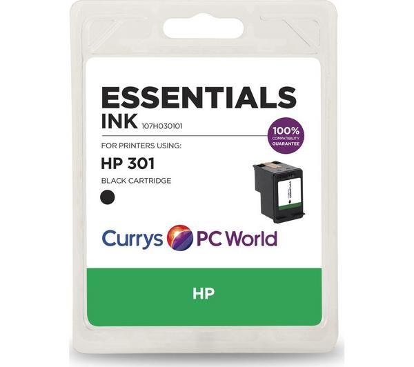 Buy ESSENTIALS 301 Black HP Ink Cartridge