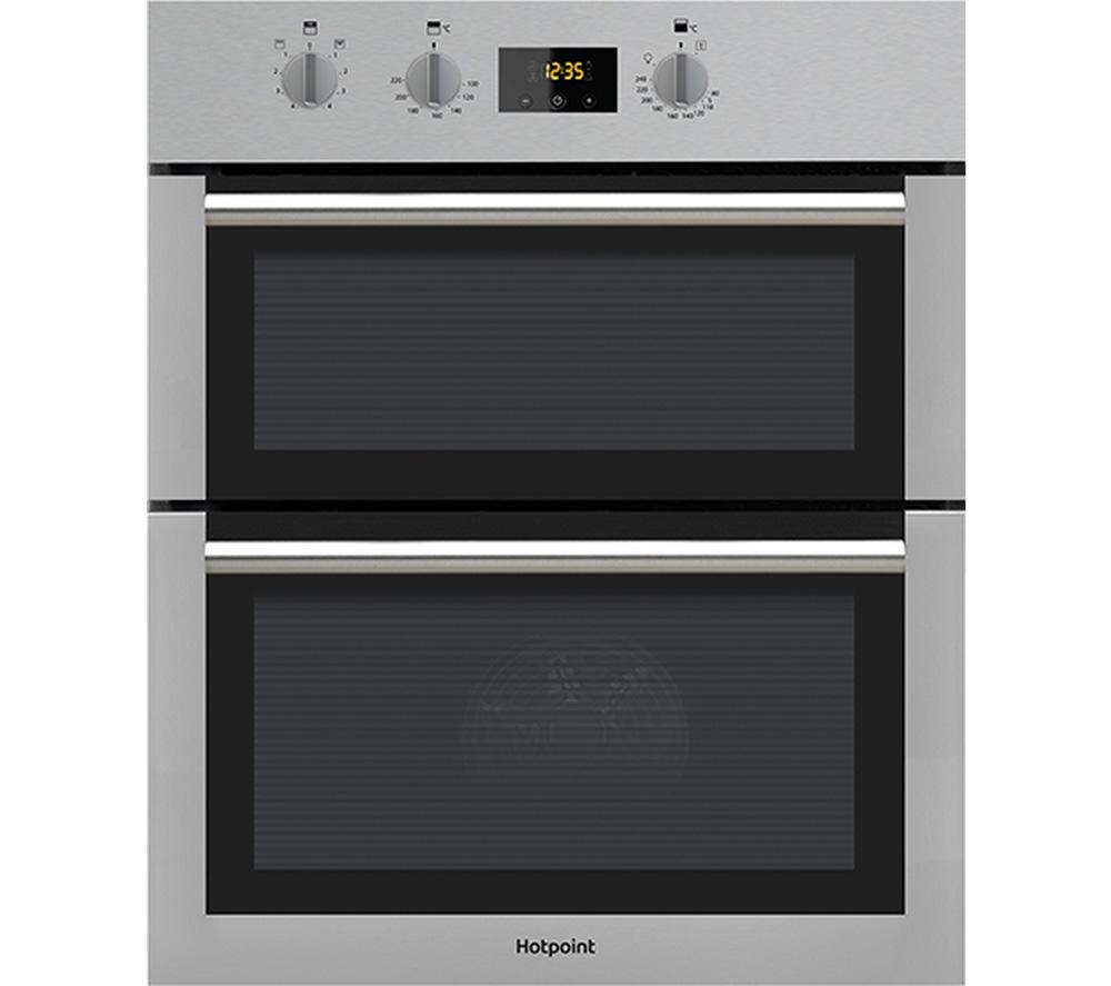 HOTPOINT Class 4 DU4 541 IX Electric Built-under Double Oven - Black & Stainless Steel, Stainless Steel