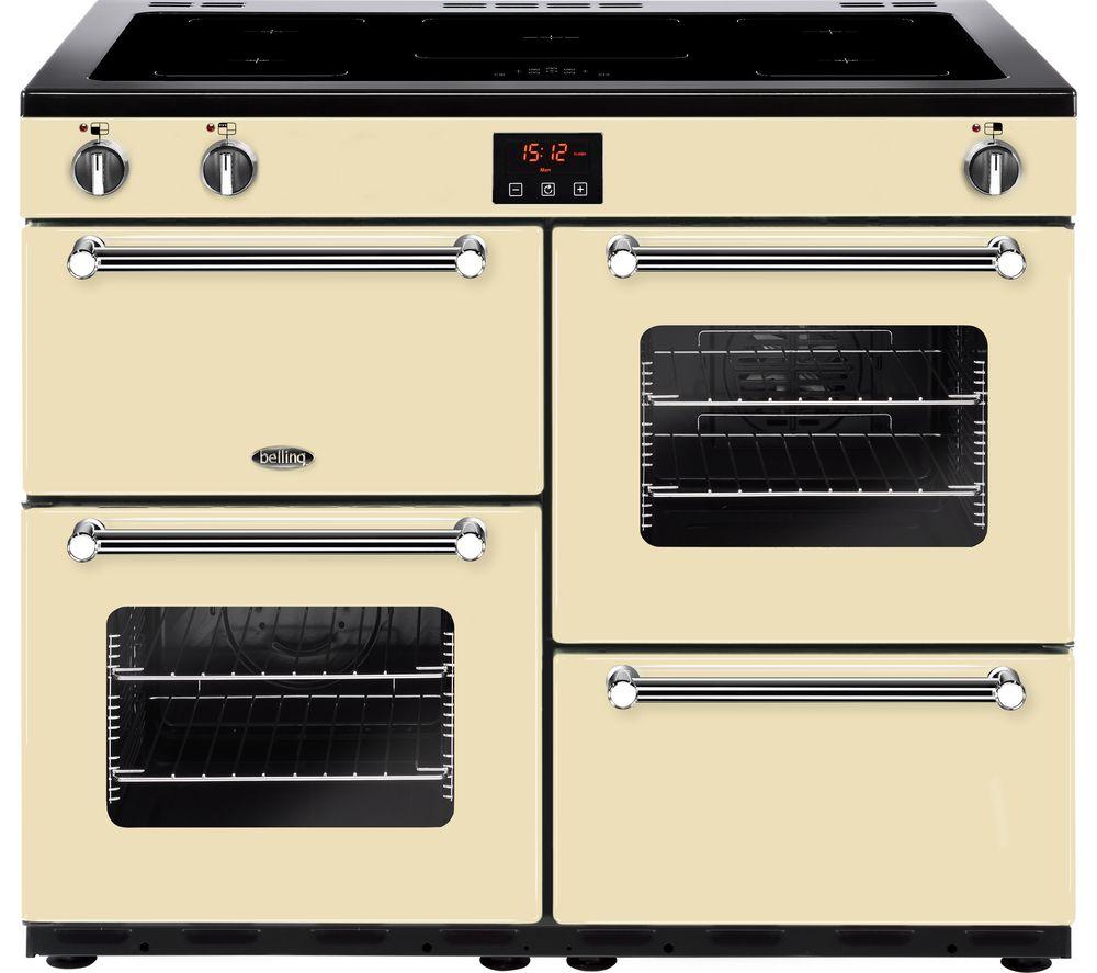 BELLING Kensington 100Ei CRM 100 cm Electric Induction Range Cooker - Cream & Chrome, Cream