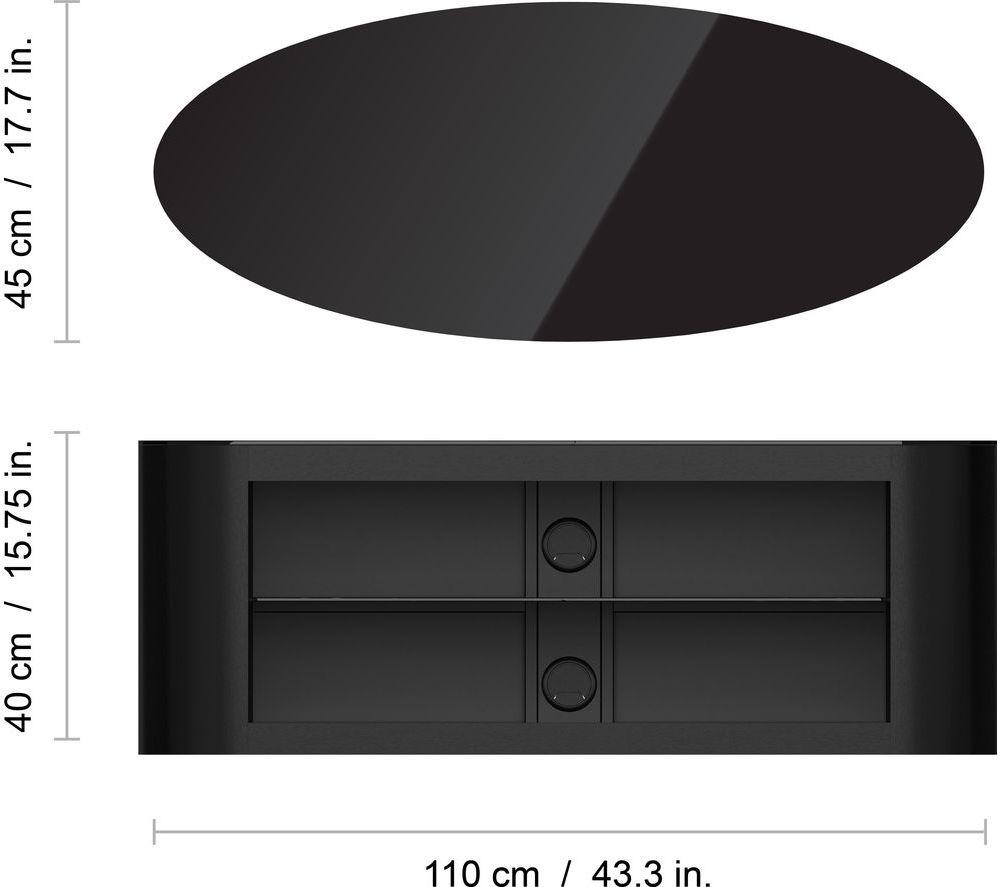 AVF Buckingham 1100 mm TV Stand for up to 55" TVs - Black image number 7 of 8