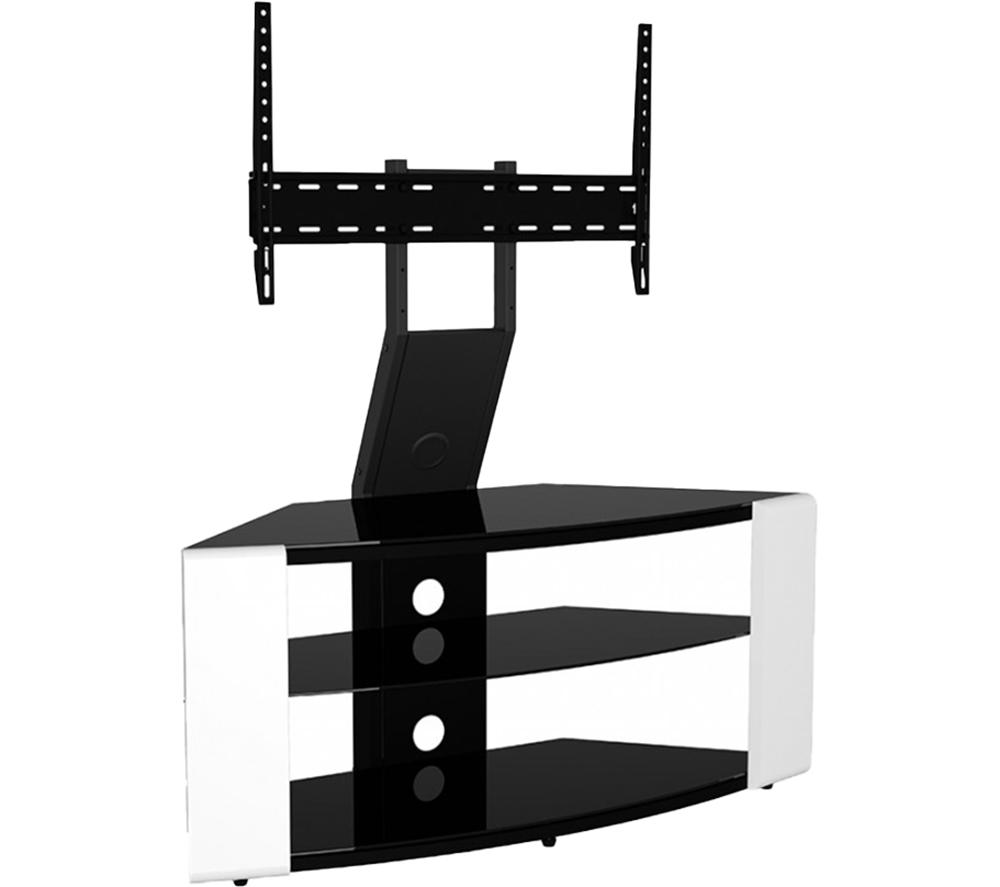 Tv stand with built outlet in tv mount