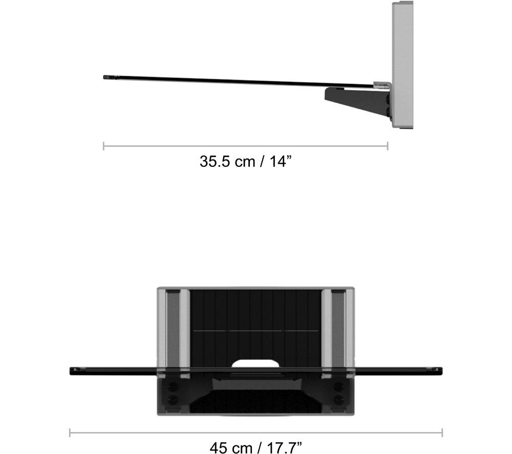 AVF Anywall ZMS1100 Shelf - Black image number 4 of 4
