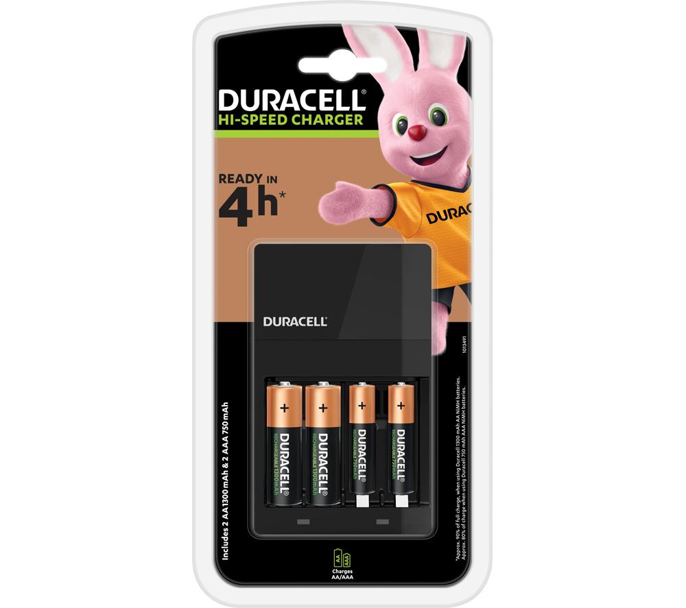 DURACELL CEF14 4-Battery Charger with Batteries