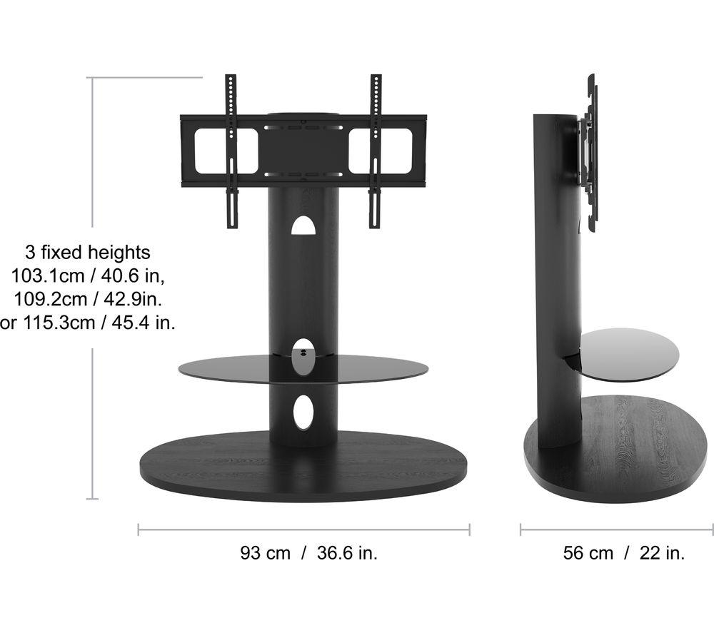 AVF Chepstow FSL930CHEB 930 mm TV Stand with Bracket for up to 65" TVs - Black image number 10 of 10