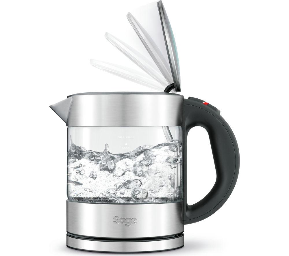 SAGE Compact Pure BKE395UK Jug Kettle - Stainless Steel & Glass, Stainless Steel