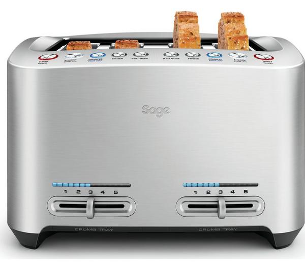 SAGE BTA845UK Smart 4-Slice Toaster - Silver image number 1