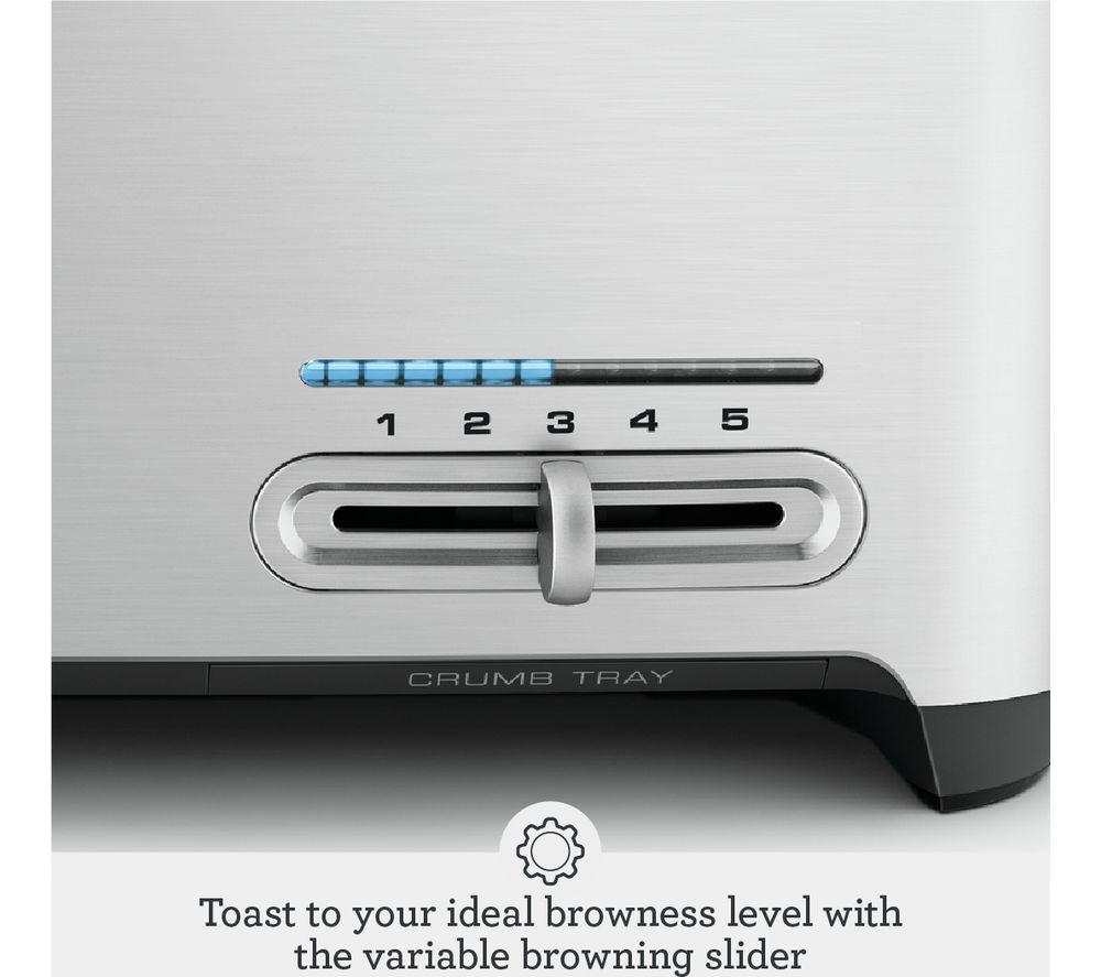 SAGE BTA845UK Smart 4-Slice Toaster - Silver image number 3 of 6