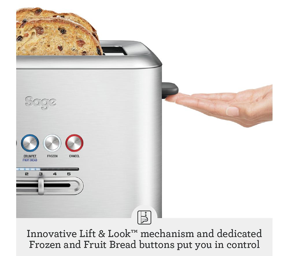Buy SAGE A Bit More 2-Slice Toaster Silver Currys