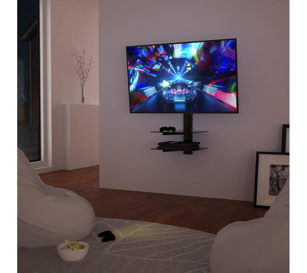 AVF ESL422B 430 mm TV Bracket with AV Shelving for up to 47" TVs - Black image number 8 of 9