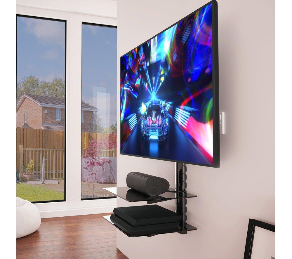 AVF ESL822B 480 mm TV Bracket with AV Shelving for up to 60" TVs - Black image number 5 of 6