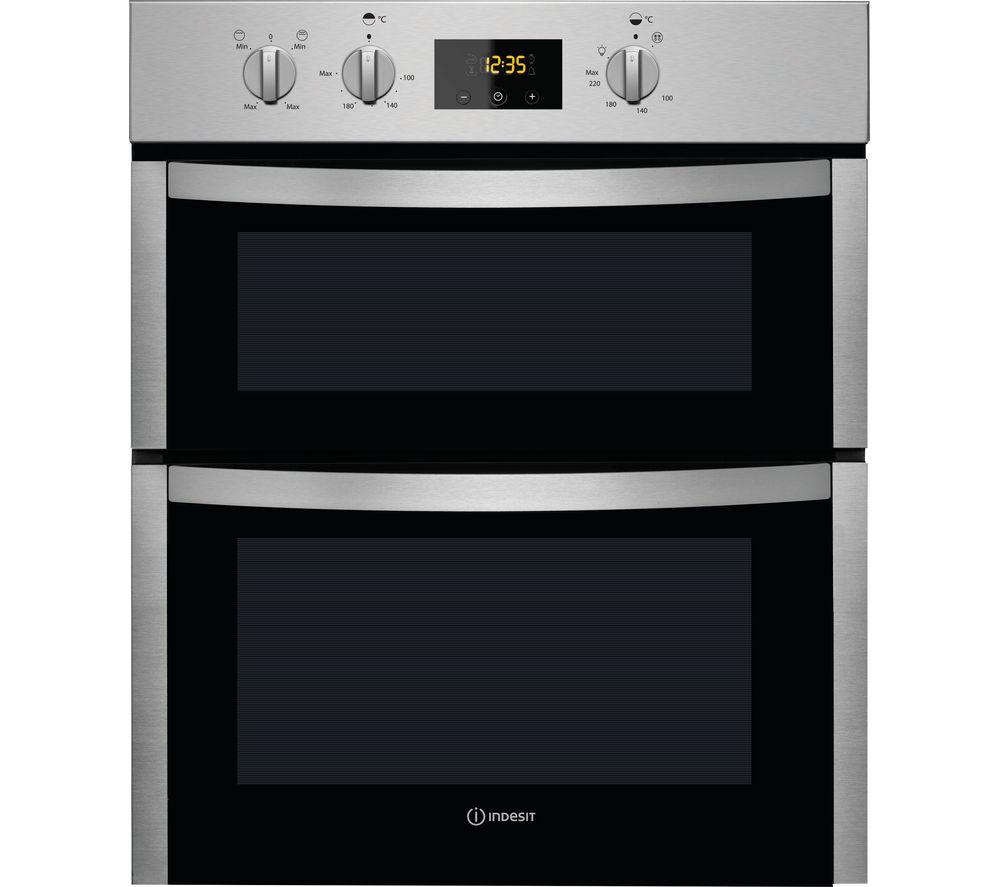 INDESIT Aria DDU 5340 C IX Electric Double Oven - Stainless Steel, Stainless Steel