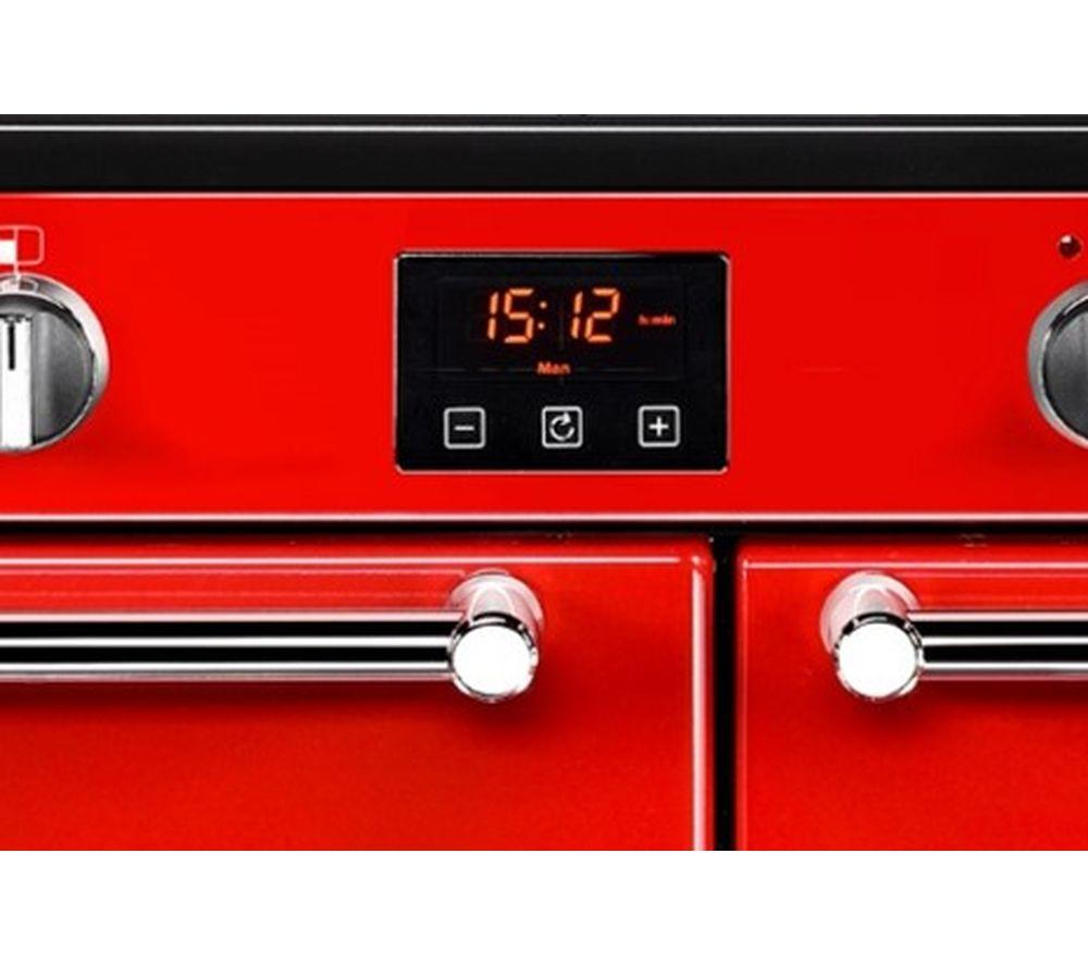 Buy BELLING Kensington 90DFT Dual Fuel Range Cooker Red & Chrome Currys