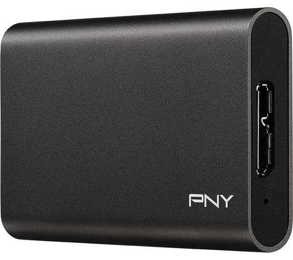 PNY ELITE Portable SSD - 240 GB, Black image number 2