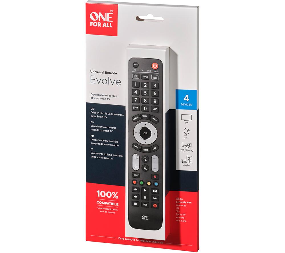 ② Télécommande universelle Evolve 4 ONE FOR ALL URC7145 — Télécommandes —  2ememain