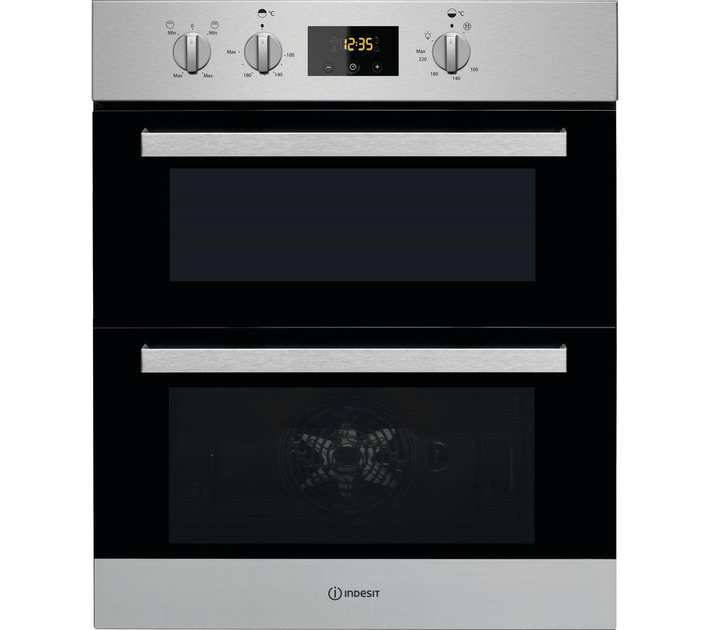 INDESIT Aria IDU 6340 IX Electric Built-under Double Oven - Stainless Steel
