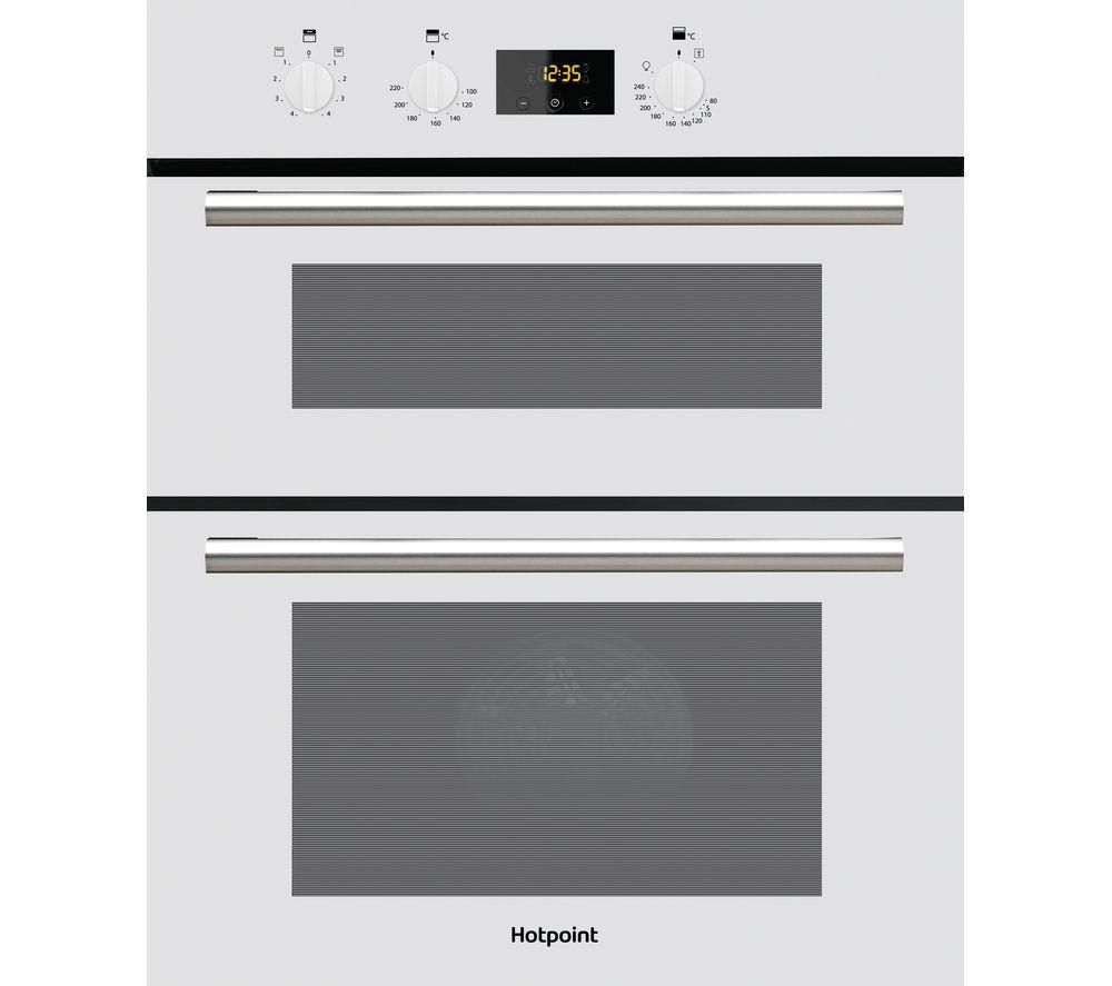 HOTPOINT Class 2 DU2 540 Electric Built-under Double Oven – White, White