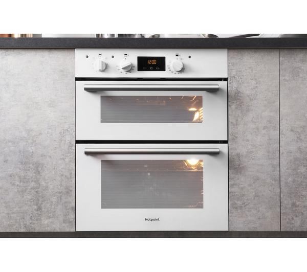 HOTPOINT Class 2 DU2 540 Electric Built-under Double Oven - White image number 4
